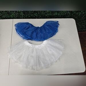 Kid's Tutu Bundle set White/Blue OSFM